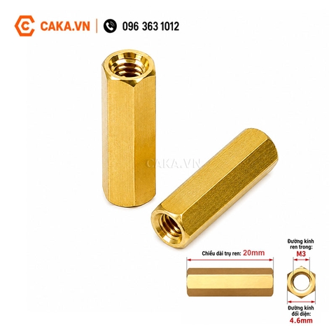 Trụ Đồng M3 Cái Cái Dài 20mm
