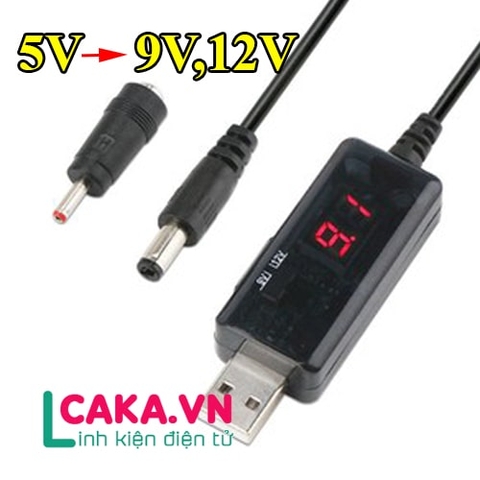 Cáp USB chuyển đổi điện áp 5V sang 9V 12V