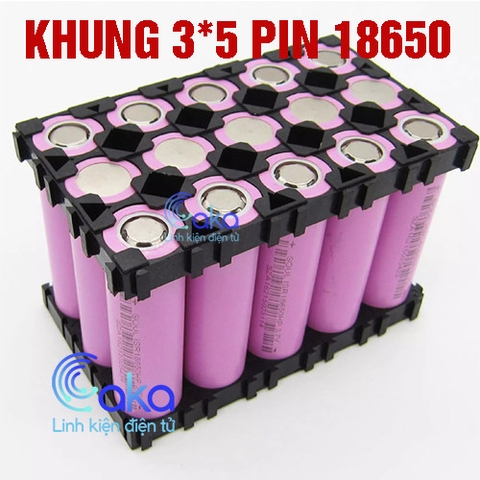 Khung ghép đế pin 18650 (3x5)