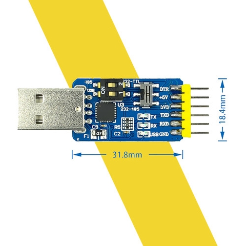 Mạch Chuyển Tín Hiệu 6 Chức Năng USB UART RS232 RS485 CP2102