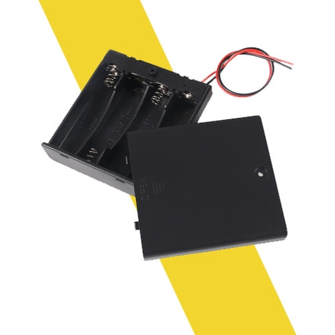 Hộp Pin AA 1.5V có nắp và công tắc