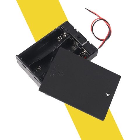 Hộp Pin AA 1.5V có nắp và công tắc