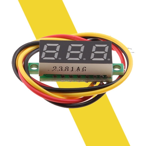 Vôn Kế Đồng Hồ Led Đo Áp Volt DC 3 Dây 0.28 inch 0~100V