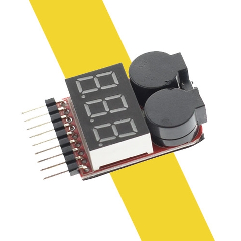 Mạch test kiểm tra pin Lipo 1-8s, báo động điện áp thấp