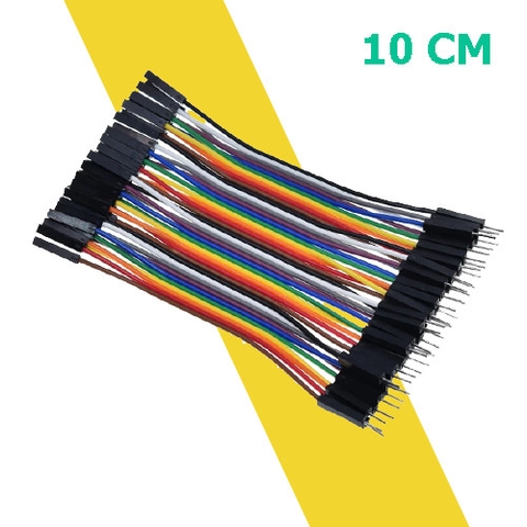 Bộ Dây Cắm Breadboard 10cm – 40 Sợi Đực-Đực, Cái-Cái, Đực-Cái