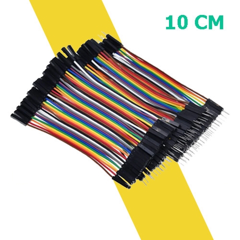 Bộ Dây Cắm Breadboard 10cm – 40 Sợi Đực-Đực, Cái-Cái, Đực-Cái