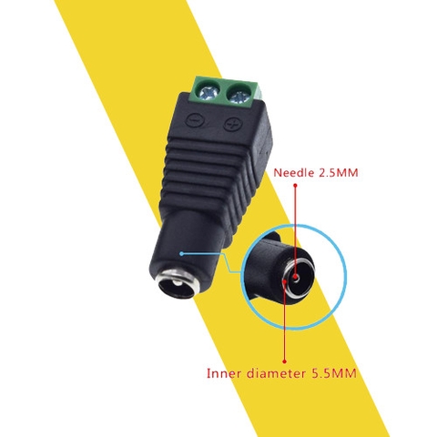 Jack nối nguồn DC Đực/Cái 5.5x2.1mm kiểu Domino