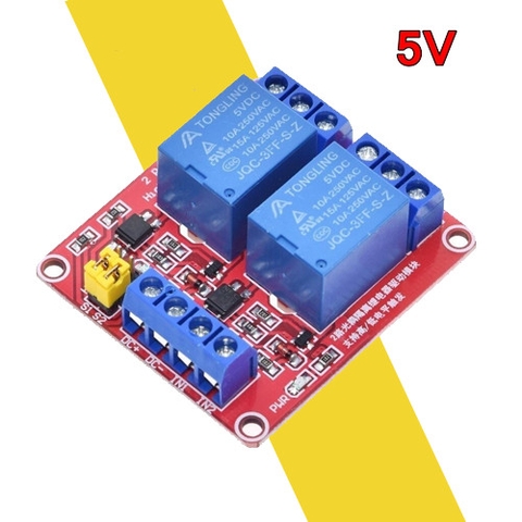 Module Relay 2 Kênh 5V opto cách ly quang kích hight low