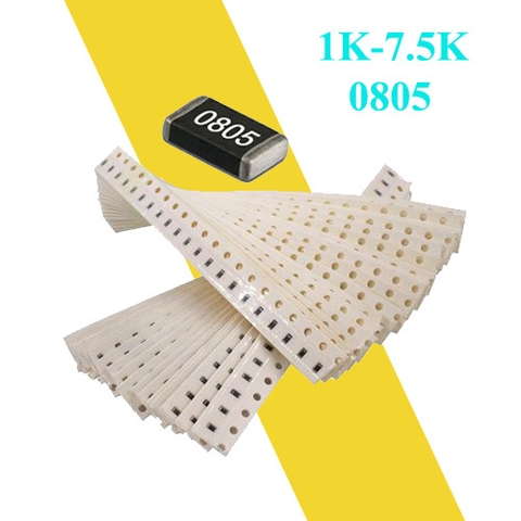 Điện Trở Dán SMD 0805 1K–7K5 (Gói 50 Chiếc)
