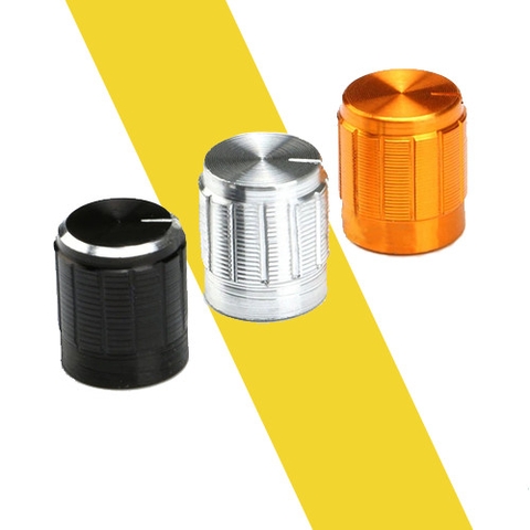 Núm Vặn Chiết Áp Nhôm 15x17mm - Núm Biến Trở Trục 6mm