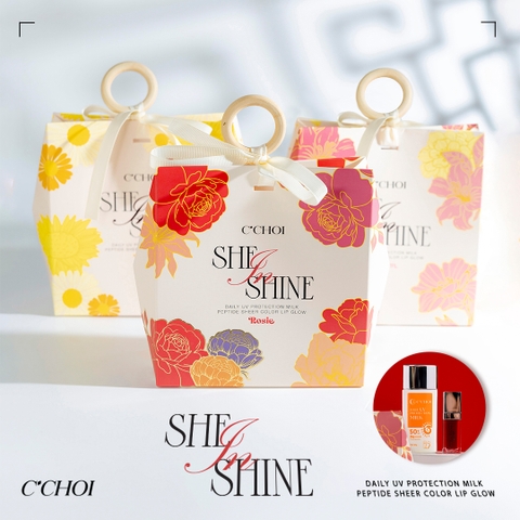 Bộ chống nắng và dưỡng môi C'Choi She in Shine – Rosie