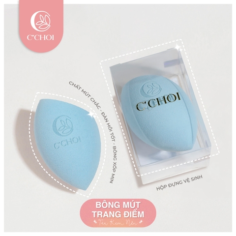 Bông mút trang điểm tán kem nền C’Choi