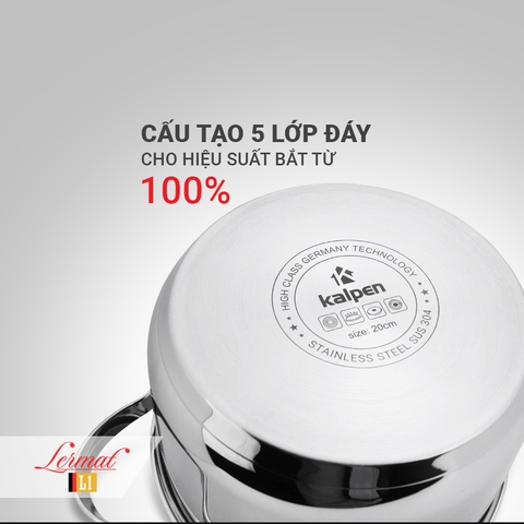 Nồi Inox 304 Cao Cấp Kalpen Lermat L20