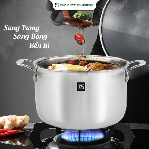 Bộ Nồi Inox Cao Cấp 3 Lớp Nắp Kính Cường Lực Sử Dụng Được Cho Bếp Từ