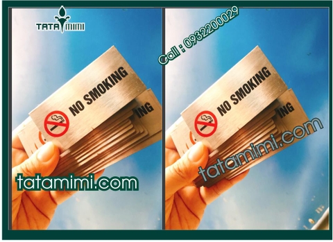 Biển no smoking bằng Inox-mica đang được tìm kiếm nhiều