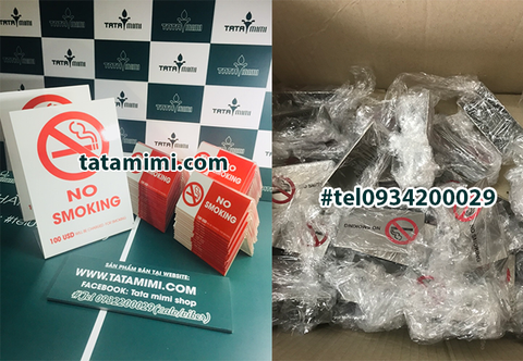 Inox ăn mòn làm biển no smoking rất đẹp