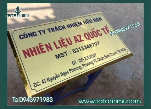 Kích thước thông thường của biển công ty