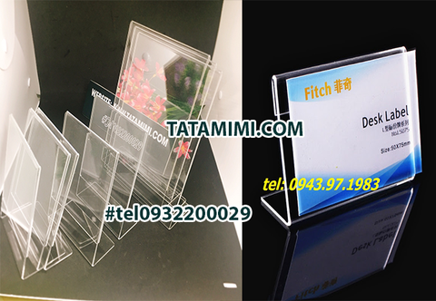 Kệ giá tiền bằng mica trong chữ A,chữ L có sẵn