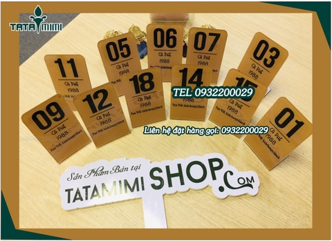Thẻ số bàn bằng inox chữ A và chữ L