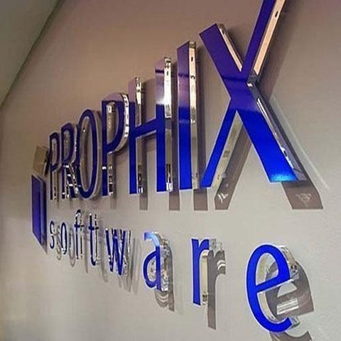 Thiết kế logo chữ nổi xanh coban lên tường