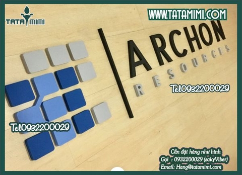 Backdrop làm mica chữ nổi