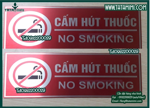 Các biển cấm từ mica nội dung in decal