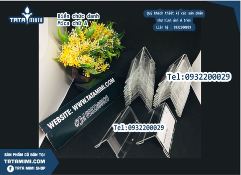 Bảng chức danh chữ A với hai mặt nội dung