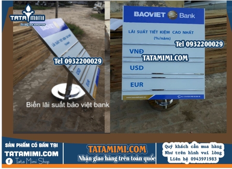 Bảng lãi suất làm từ chất liệu nào