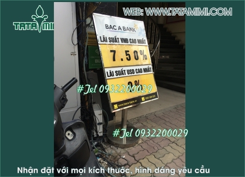 Bảng lãi suất đặt ngoài trời