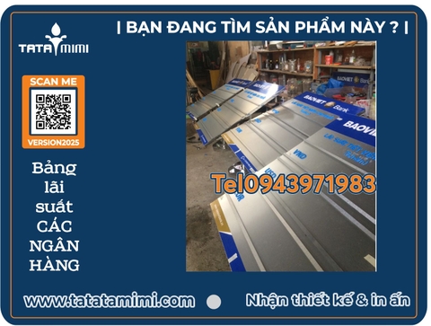 Bảng lãi suất ngân hàng – Thiết kế và in ấn chuyên nghiệp dành cho các ngân hàng.