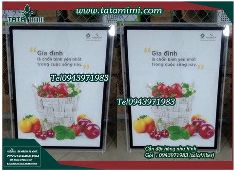 Menu có led thì trừ viền bao nhiêu