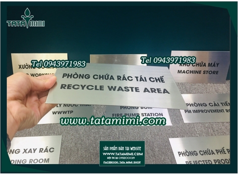 Biển phòng ban làm từ inox và được in trực tiếp