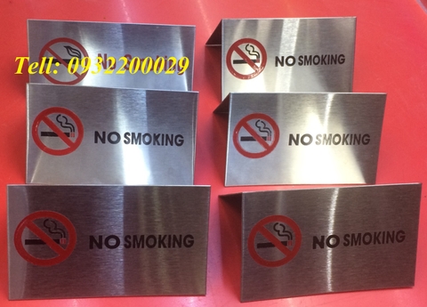 Biển no smoking có 2 loại treo tường hoặc để bàn