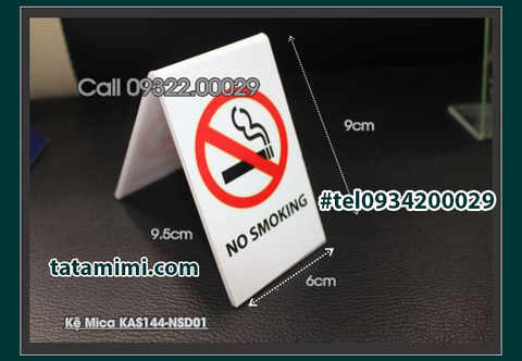 Bảng mica cấm hút thuốc làm theo màu yêu cầu
