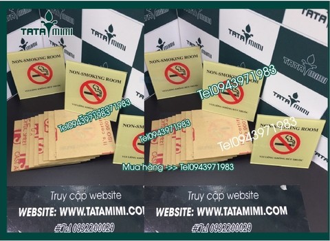 Biển mica để bàn - biển no smoking