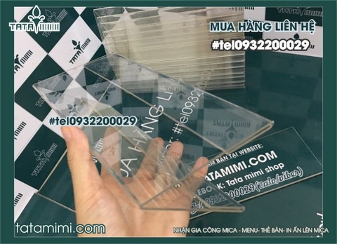 Xưởng sản xuất biển mica cho nhà hàng khách sạn