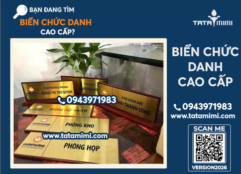 Xưởng sản xuất biển chức danh cao cấp theo yêu cầu.