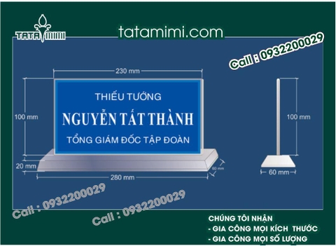 Biển chức danh làm kích thước bao nhiêu