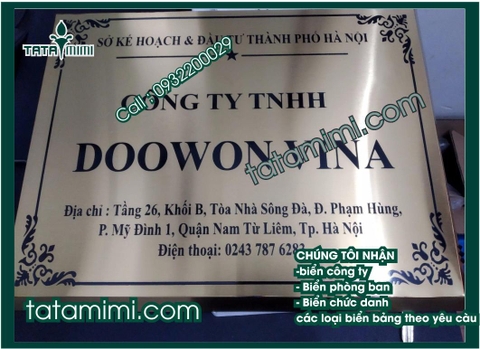 Biển công ty bằng inox  – sản xuất biển công ty bằng đồng – biển công ty lấy nhanh