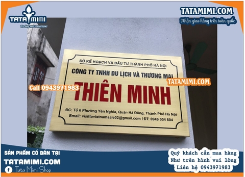 Biển công ty inox kích thước 30x40cm