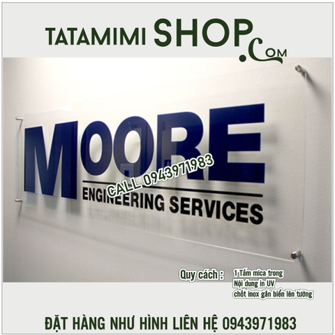 Biển công ty với bộ logo chữ nổi