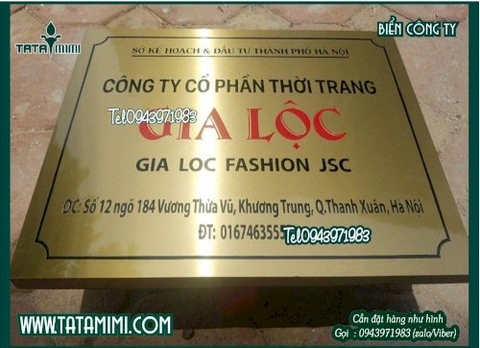 Biển công ty các loại- làm biển công ty chất lượng và đẹp tại Hà Nội