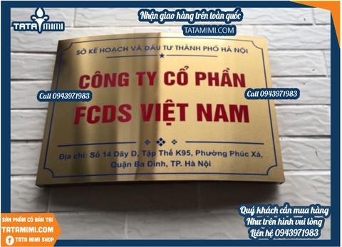 Biển đồng ăn mòn công ty , Biển inox ăn mòn công ty 