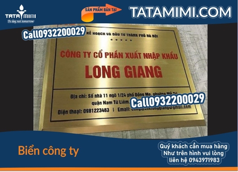 Biển công ty làm từ inox 304