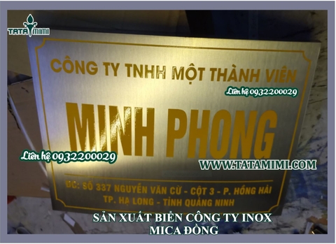 Biển công ty inox cho doanh nghiệp vừa và nhỏ