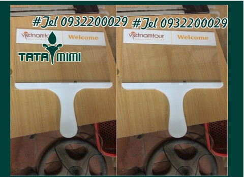 Biển đón sân bay cầm tay gọn nhẹ bằng chất liệu mica