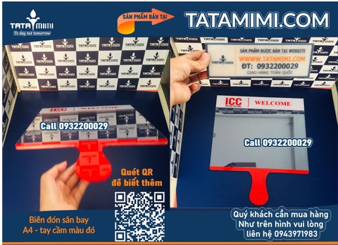 Biển đón cầm tay