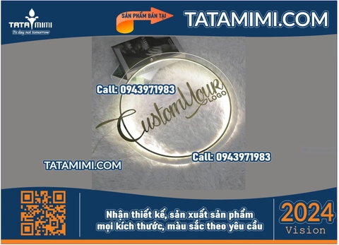 Biển Hiệu Mica Nền Đen - Chữ Nổi TATAMIMI: Sự Sang Trọng Cho Thương Hiệu Của Bạn!