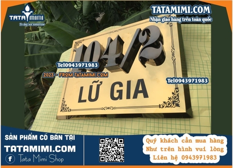 Số nhà làm chữ nổi inox