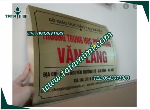 Biển công ty từ inox uốn hộp